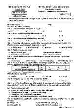Đề kiểm tra học kỳ I môn Hóa học Lớp 10 - Mã đề 311 - Năm học 2018-2019 - Sở giáo dục và đào tạo Quảng Nam